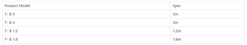 CABLE T- B1.2 T- B1.8 T- B3 T- B5