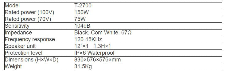 T-2700 Stadium Horn Speaker and Bracket