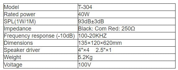 T-304 Indoor Column Speaker