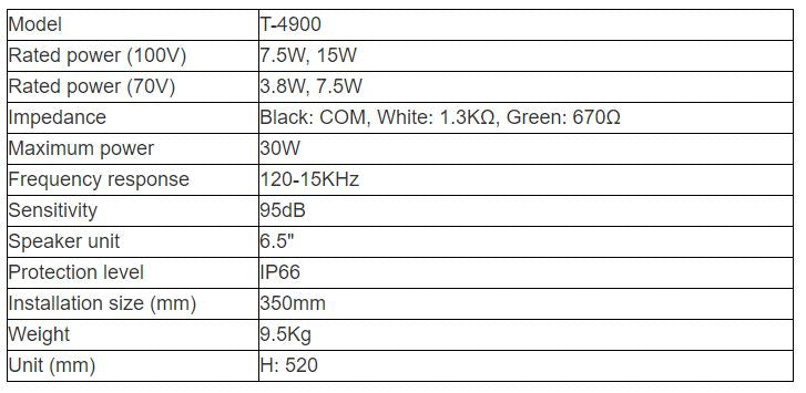 T-4900 Landscape Garden Speaker