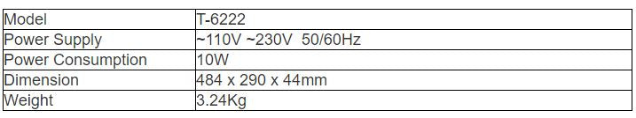 T-6222 Digital AM-FM Tuner