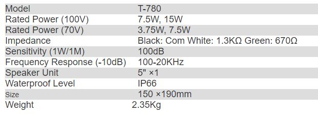 T-780 Outdoor Projection Speaker