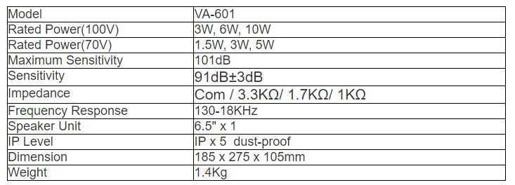 VA-601 Wall Mount Speaker