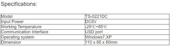 TS-0200 Series Digital Conference IC Card Writer TS-02RD