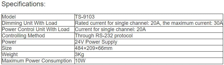TS-9103 Light & Power Switch Controller