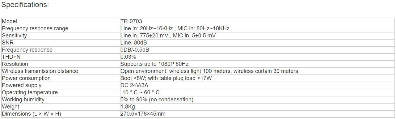 TR-0703 Mini Center Controller