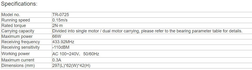 TR-0725 Electric Intelligent Remote Control Automatic Curtain