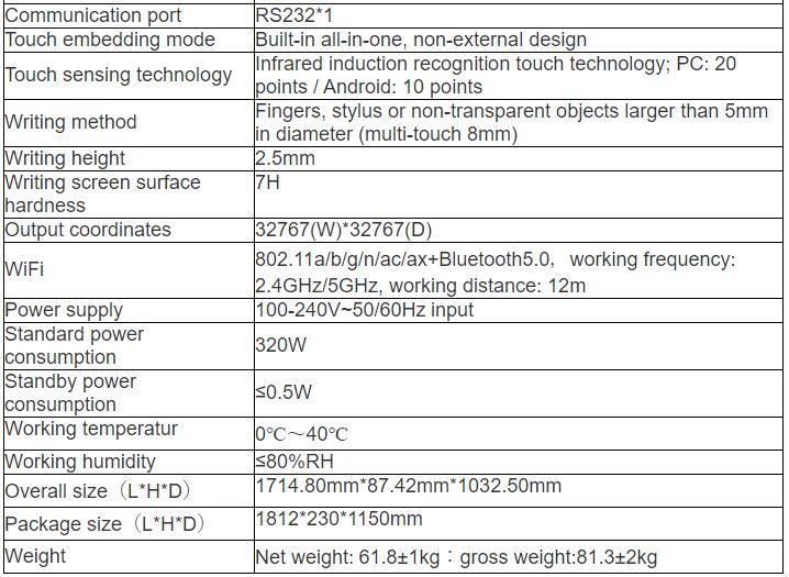 TV-75810 Interactive Flat Panel