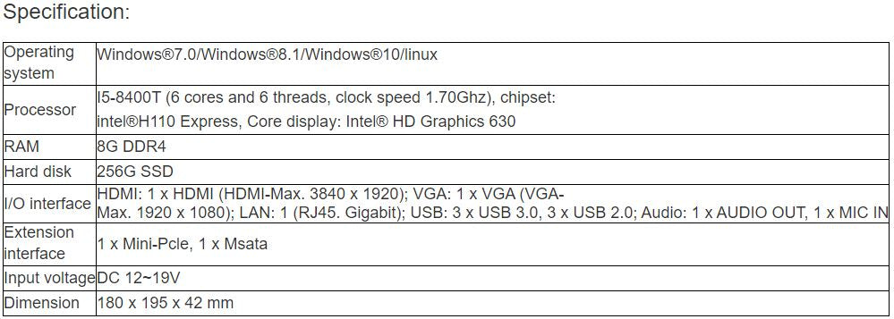 TV-8205E OPS Computer Module(I5)