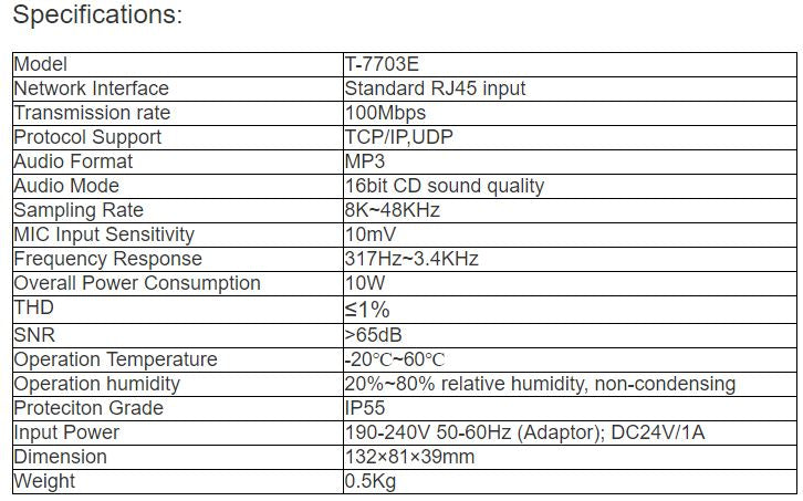 T-7703E Two-Button Designed For Help & Emergency Intercom Terminal