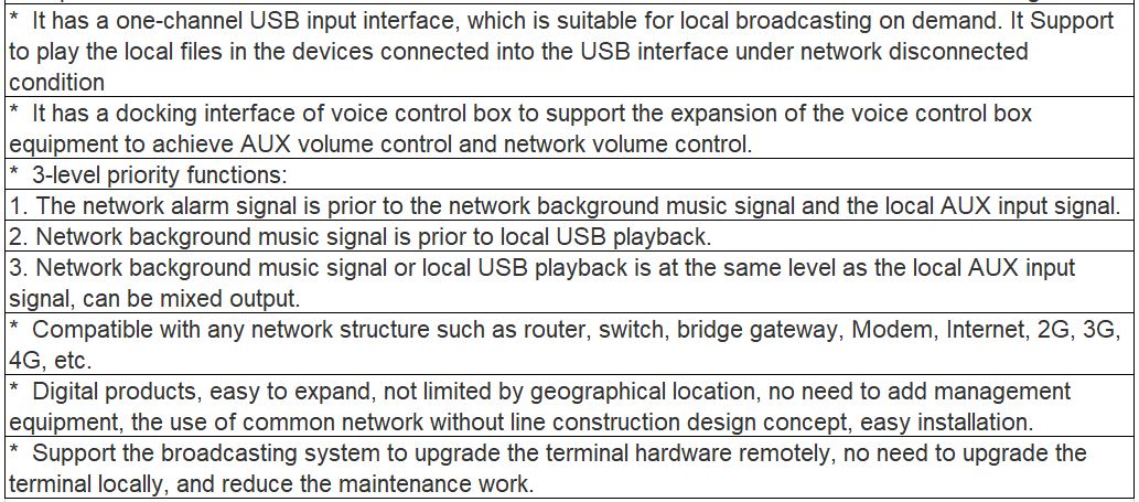T-7705A Economic wall mounted IP terminal (with Constant impedance amplifier)