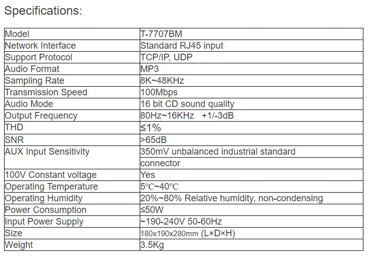 T-7707BM 2.4G IP Ietwork Active Speakers ( with handhold MIC and backup feature)