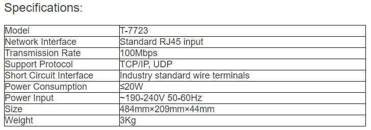 T-7723 IP Network Fire Alarm Interface