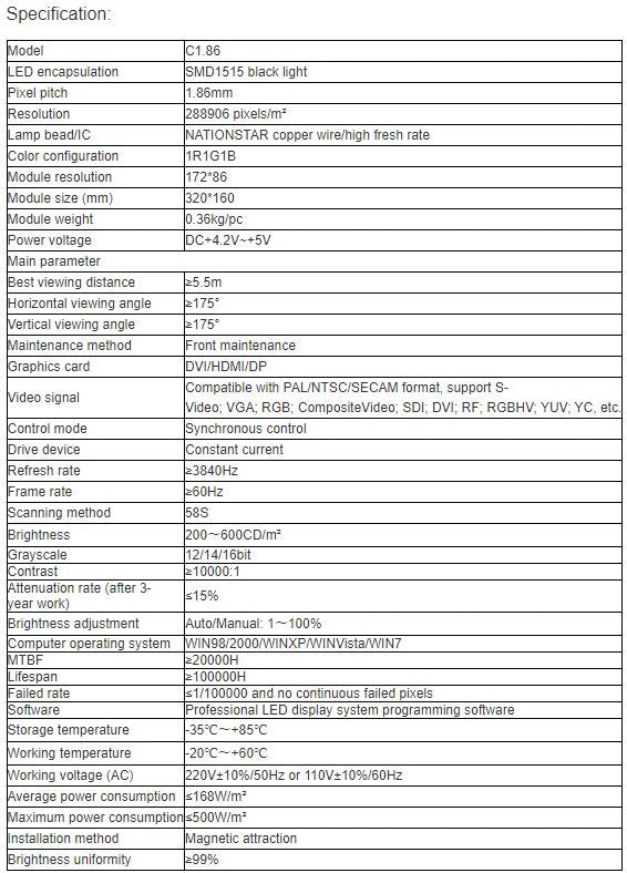 TV-PD186-MG Indoor Full Color LED Video Wall