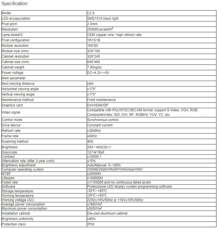 TV-PD200-YZ Indoor Full Color LED Video Wall