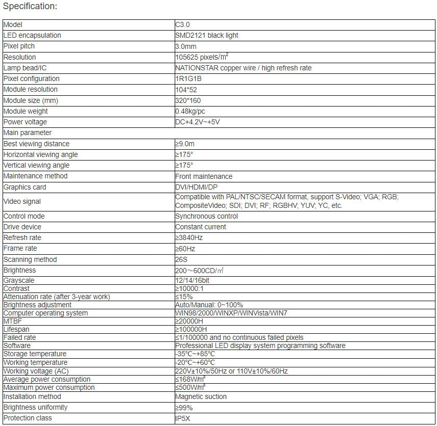 TV-PD300-MG Indoor Full Color LED Video Wall