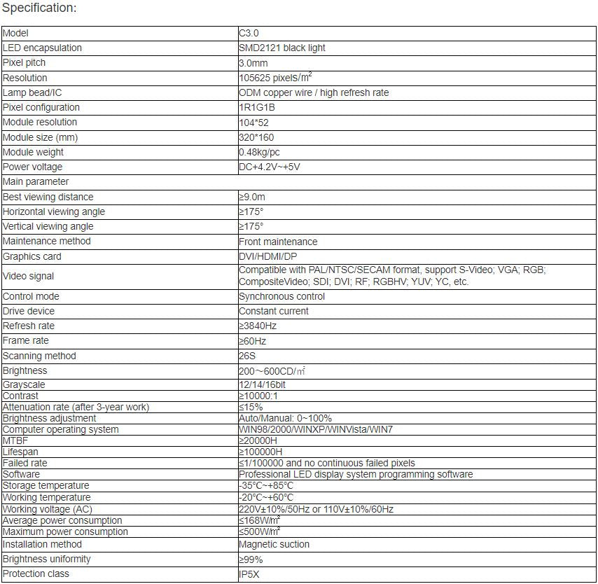 TV-PD300-MZ Indoor Full Color LED Video Wall