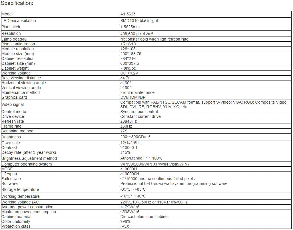 TV-PG156-GM Fine Pitch Full Color LED Video Wall