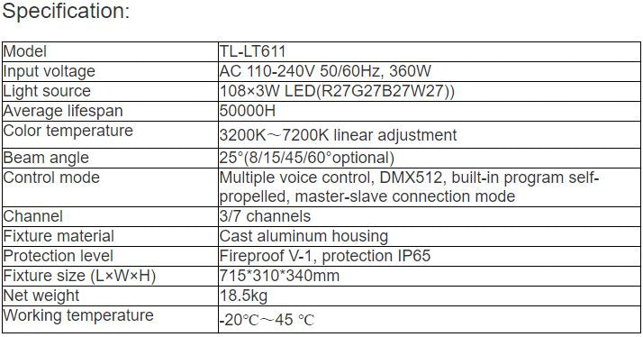 TL-LT611 360W LED Flood Light