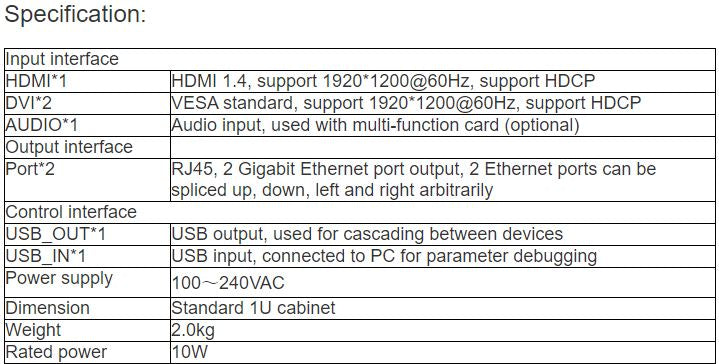 TV-81X2S Sending Box