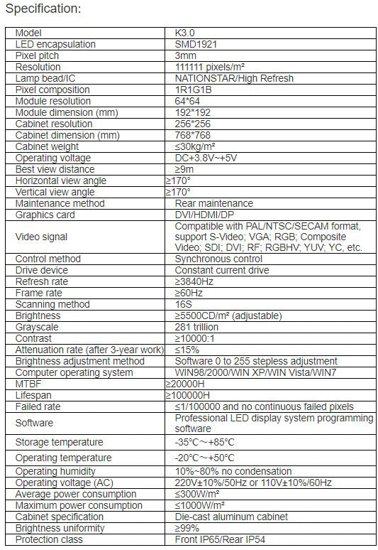 TV-OH300-YX Outdoor Full Color LED Video Wall