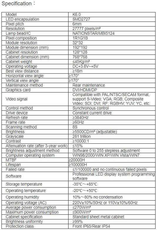 TV-OH600-BX Outdoor Full Color LED Video Wall