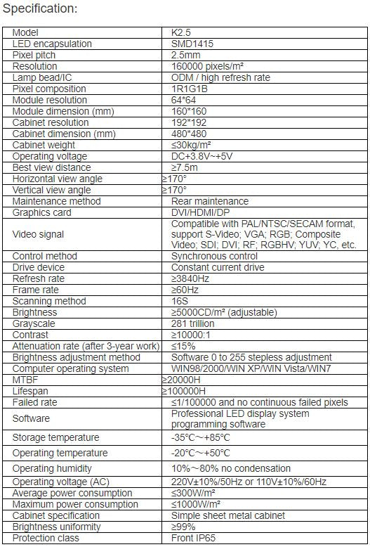 TV-OM250-JX Outdoor Full Color LED Video Wall