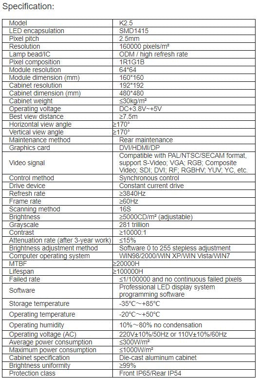 TV-OM250-YX Outdoor Full Color LED Video Wall