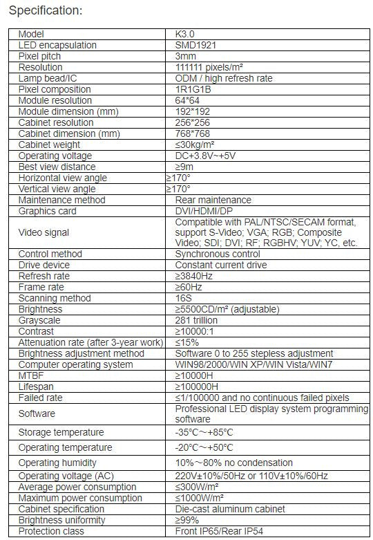 TV-OM300-YX Outdoor Full Color LED Video Wall