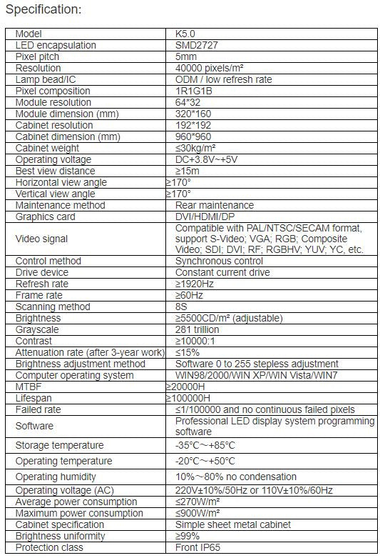 TV-OM500-JX Outdoor Full Color LED Video Wall