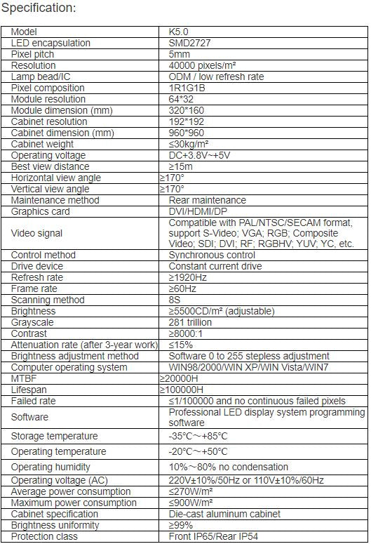 TV-OM500-YX Outdoor Full Color LED Video Wall