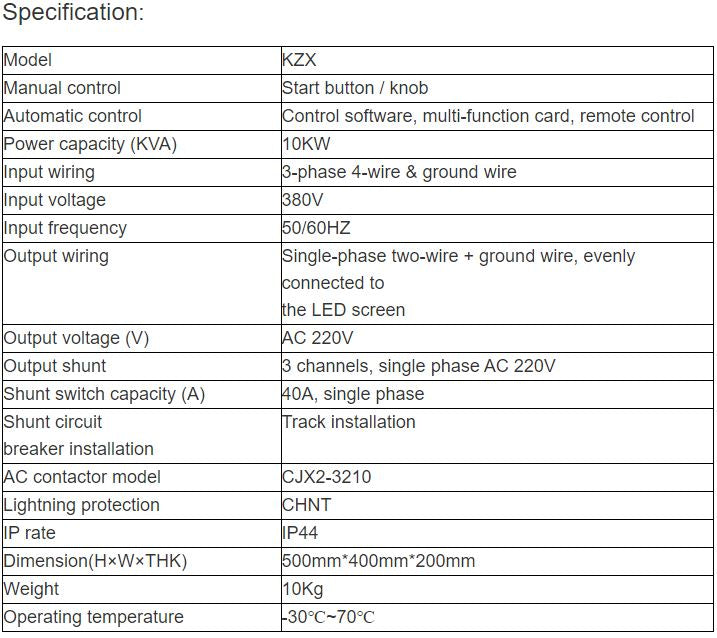 TV-C8010KW Electric Box