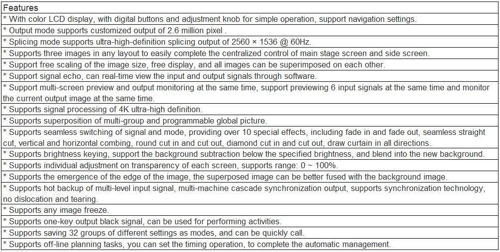 TV-8910P, TV-8920P, TV-8928, TV-8938, TV-8948 Splicing Processor Series Multi-screen splicing processor