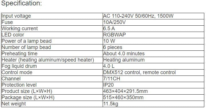 TL-SL602 1500W Stage Effect Fogger