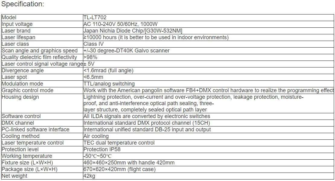TL-LT702 30W Laser Light