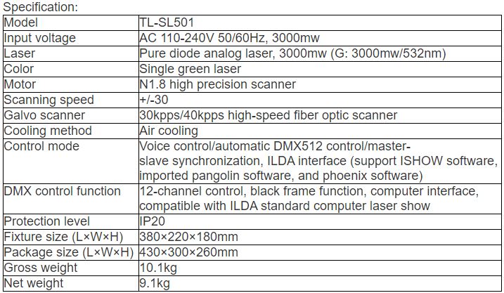 TL-SL501 Laser Light