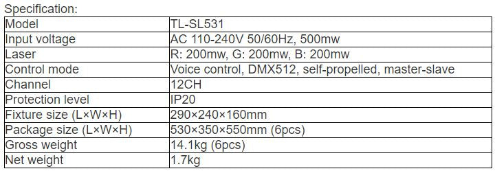 TL-SL531 Laser Light