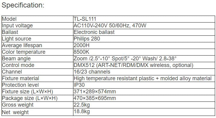 TL-SL111 Moving Head Beam Light