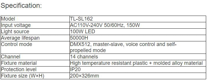 TL-SL162 Moving Head Beam Light