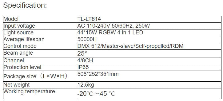 TL-LT614 250W LED Flood light