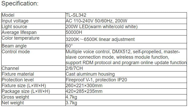 TL-SL342 200W Par Light