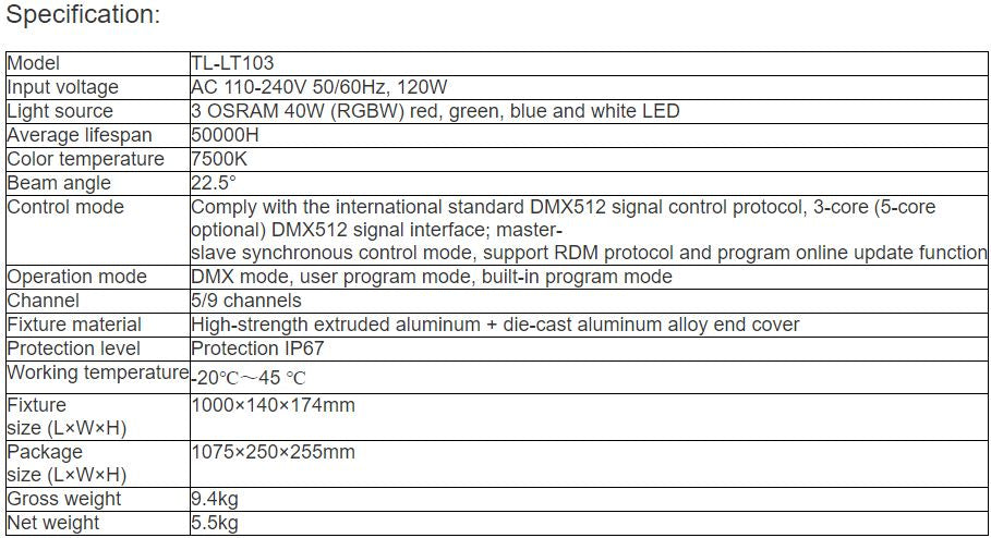 TL-LT103 3x40W Water Effect Light