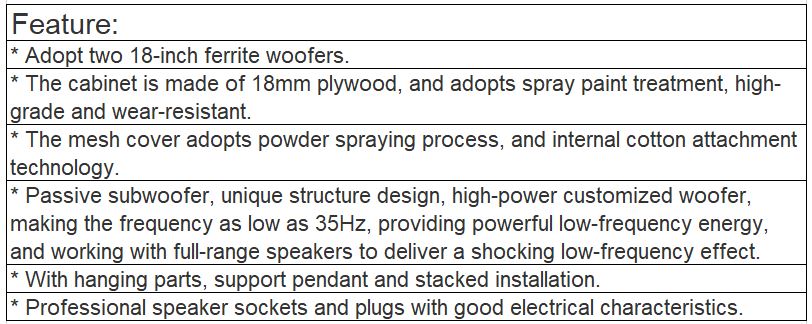 KF-D218S Linear Array Subwoofer