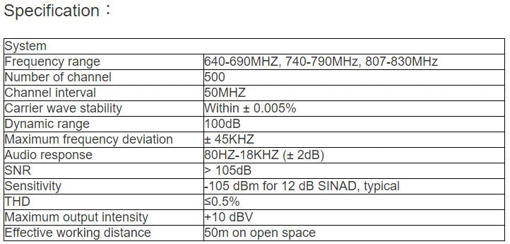 TS-354UH UHF wireless microphone (4-handheld)