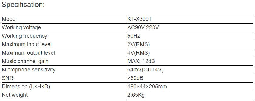 KT-X300T Audio Processor