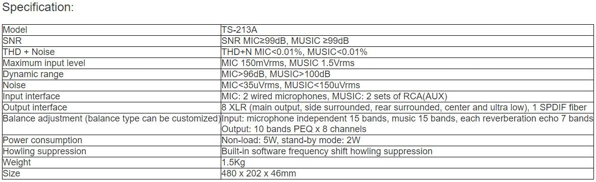 TS-213A Audio Processor