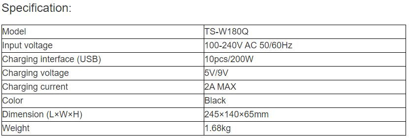 TS-W180Q Charging box