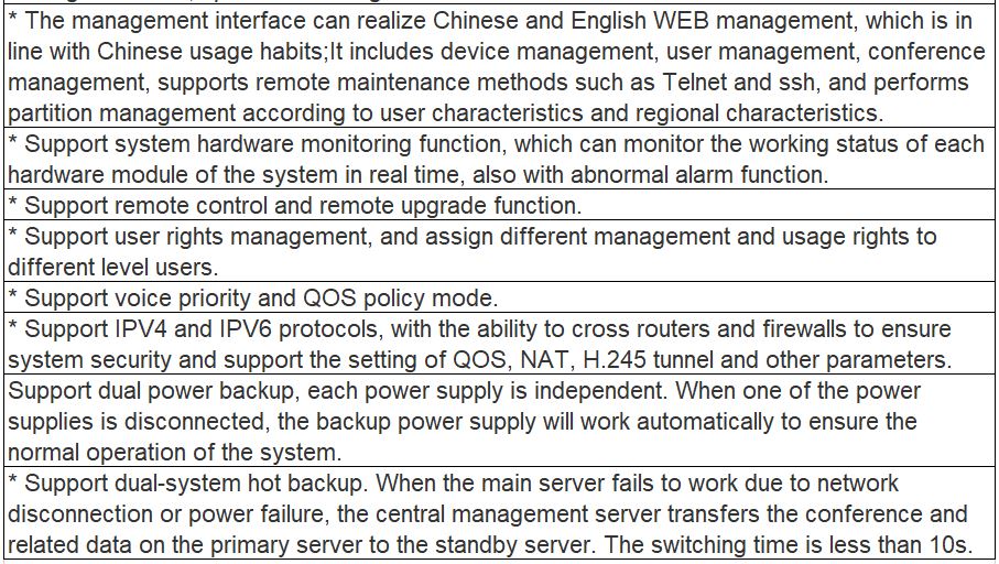 VCS8000 Series P48C6, P48C10, P64C6, P64C10 Cloud-based HD Video Conference Server Platform