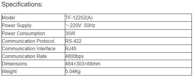 TF-12252(A) 10 Zone Paging Controller with Speaker Selector
