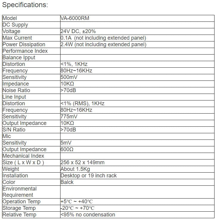 VA-6000RM Remote Microphone